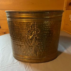 Vintage Solid Brass Planter